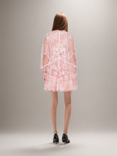 Robe mini à col en V avec fermeture éclair et imprimé épissure